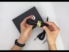 دستگاه تاتو چرخشی حرفه ای قلم بی سیم نوع سیاه و قرمز رنگ برای هنرمندان